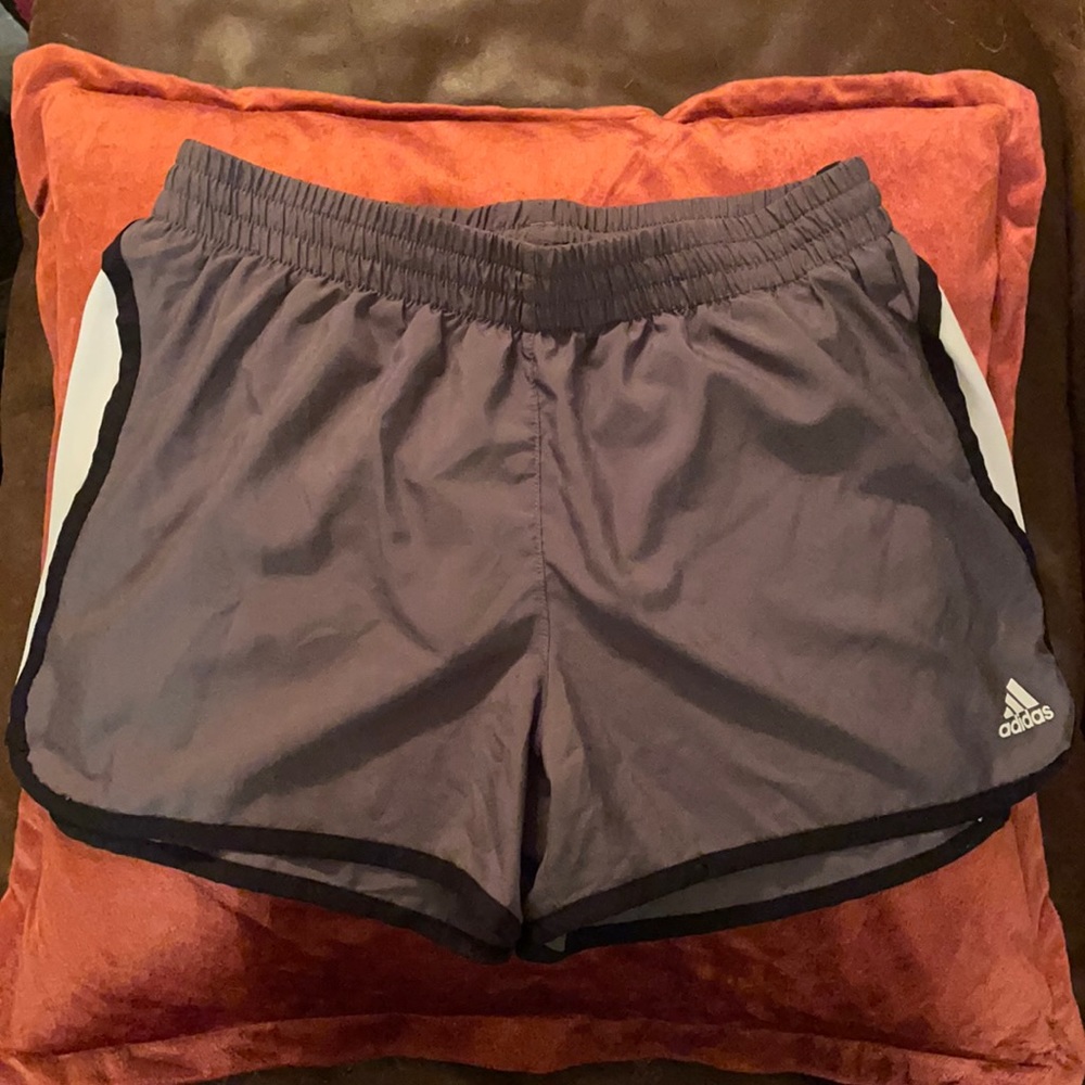 Adidas gray running shorts